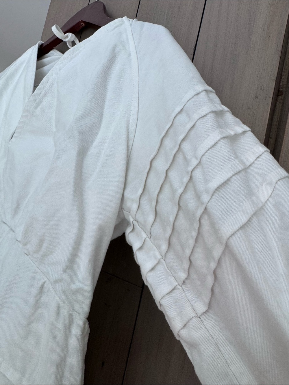 White Women’s V-Neck Tie-Back Dress - Picture 2 of 4
